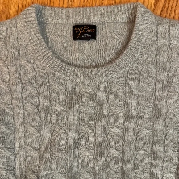 J Crew Mens Cashmere cable-knit sweater